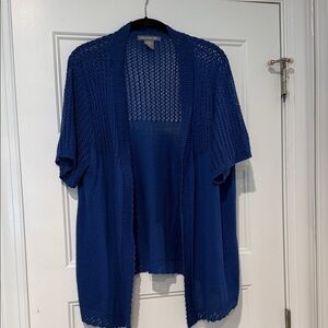 Kate & Mallory Royal blue Open-Front Cardigan